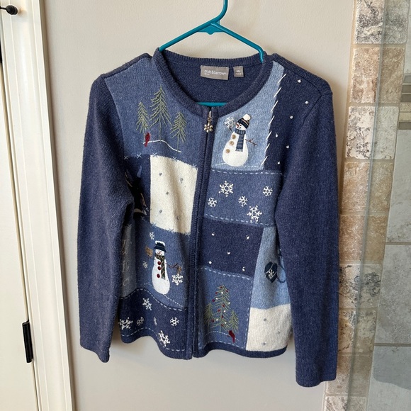 Croft & Barrow Christmas Sweater with zipper - Picture 1 of 8